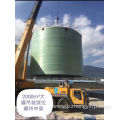 Site made large diameter chemical water tank